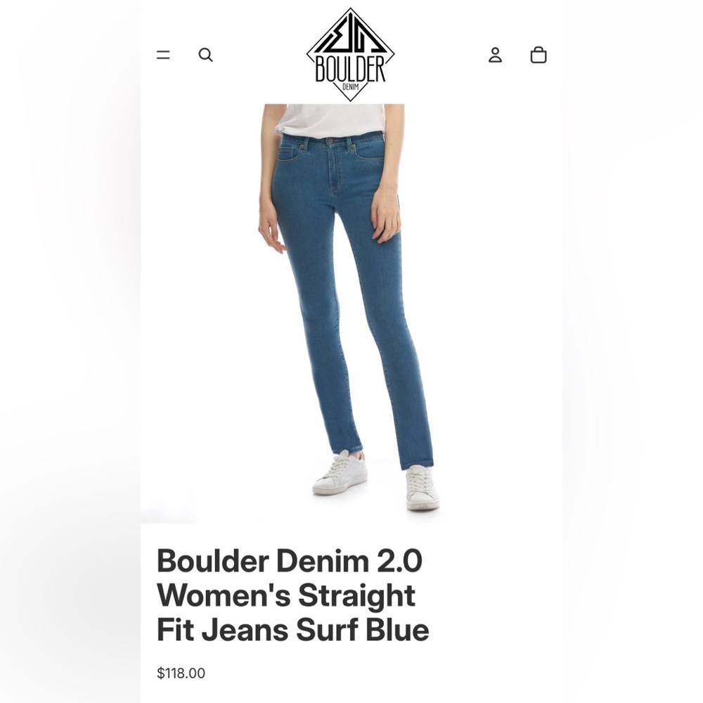 Women's Straight Leg Jeans in Surf Blue